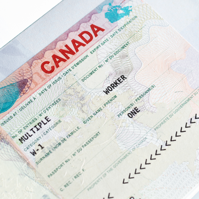 Image of a Canadian Multiple Entry Visa