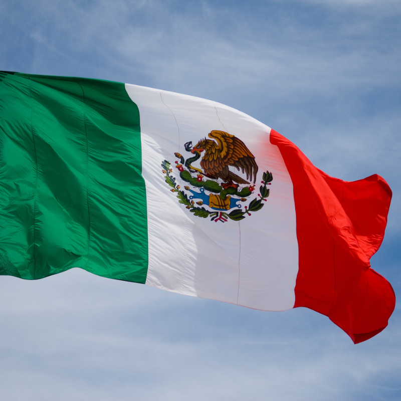 Mexico Flag used in the page to build visual relevance to the page content on CUSMA work permit for Mexican citizens.