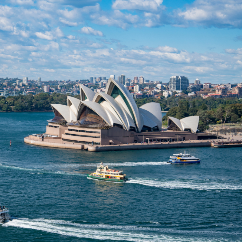 Sydney Opera House stock image used within blog on topic How To Hire Australian Workers In Canada.