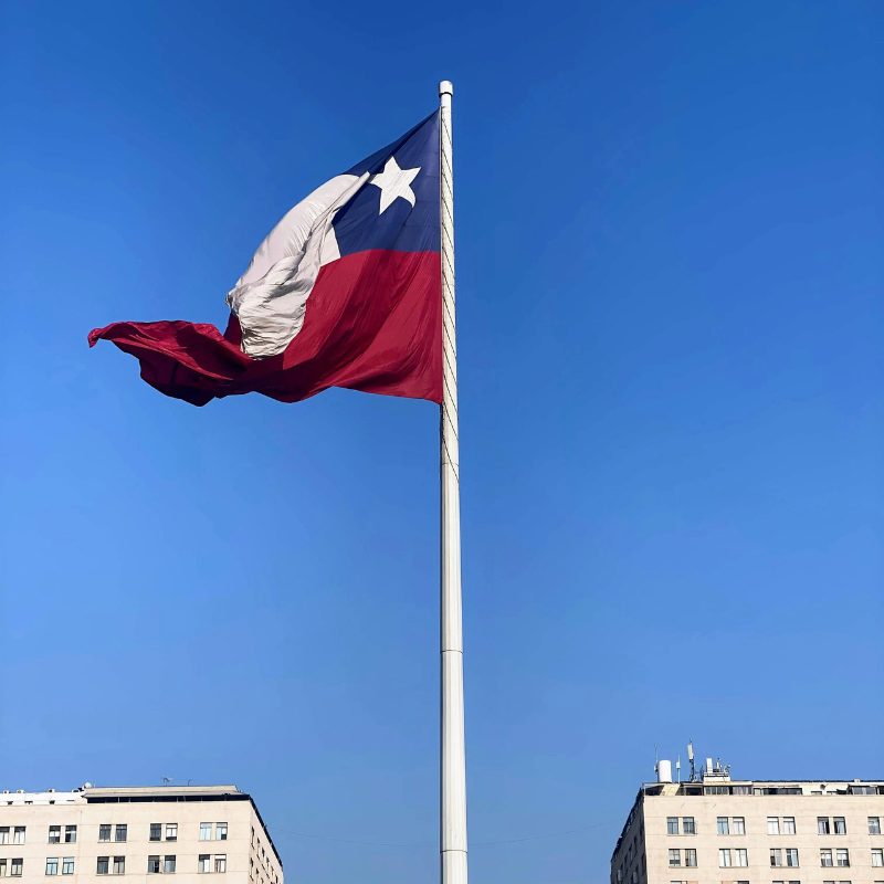 Chile flag image for Chile Free Trade Agreement Work Permit service page.